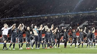 Niềm vui của các cầu thủ Bayern Munich.