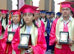 Những học sinh của Trường THPT
Lê Hồng Phong đoạt giải cao ở các
kỳ thi cấp quốc gia được nhà trường
tuyên dương khen th