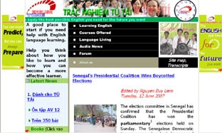 Học tiếng Anh miễn phí tại trang
web englishtime.us.