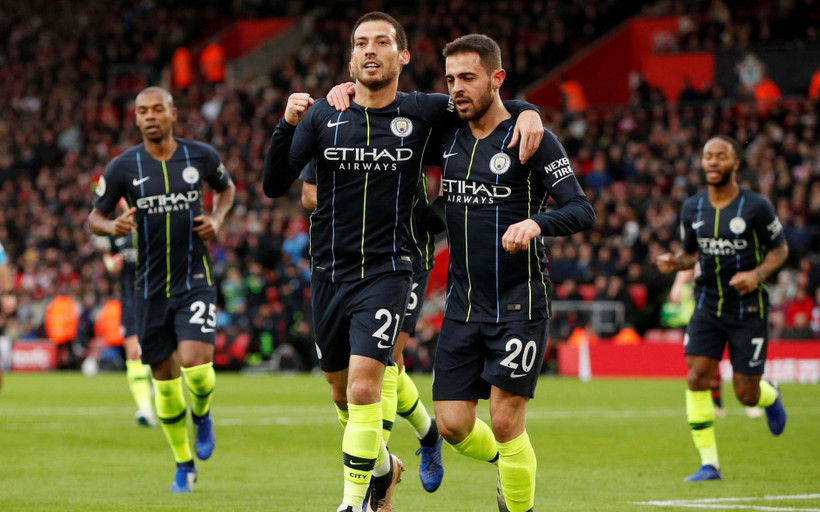 Thắng Southampton 3-1, Man City giành lại ngôi nhì