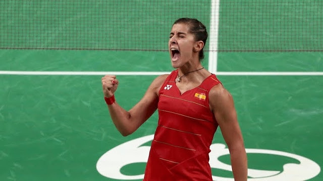 Carolina Marin đã giành HCV Olympic cầu lông đơn nữ đầu tiên trong sự nghiệp tại Olympic Rio 2016.