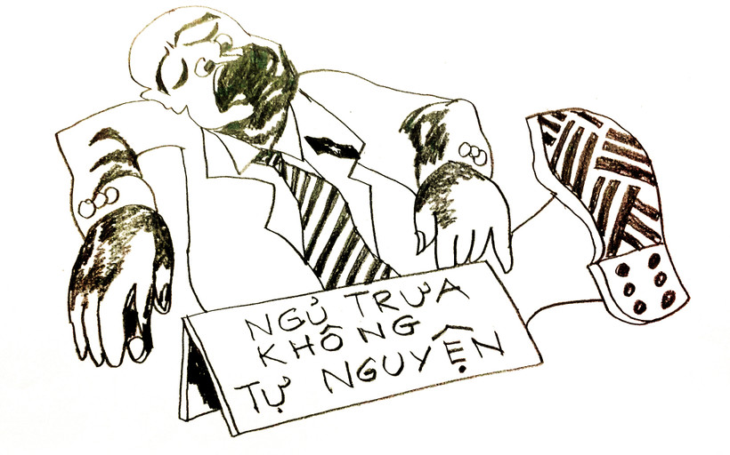 Ngủ trưa ở văn phòng