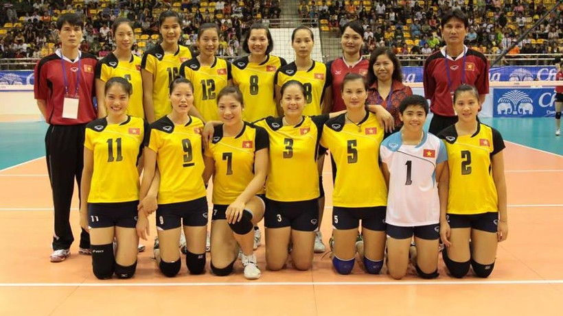 Đội bóng chuyền nữ Việt Nam – Ảnh: HƯNG HÀ.