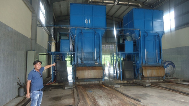 Trạm ép rác của Công ty Urenco tại bãi Lâm Du, phường Bồ Đề, quận Long Biên, TP Hà Nội.