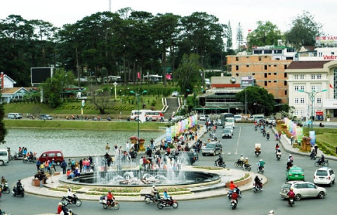 Thành phố hoa Đà Lạt trước ngày khai hội.