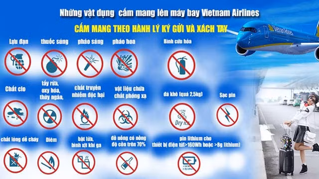 Pin nào bị cấm mang lên máy bay?