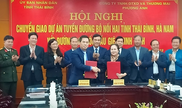 Lễ chuyển giao dự án giao thông trọng điểm hơn 4 nghìn tỷ đồng ở Thái Bình.