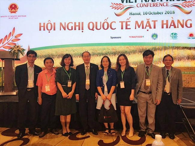 Đoàn xúc tiến thương mại của Hapro tại Hội nghị Gạo thế giới lần thứ 10. Ảnh: Duy Linh