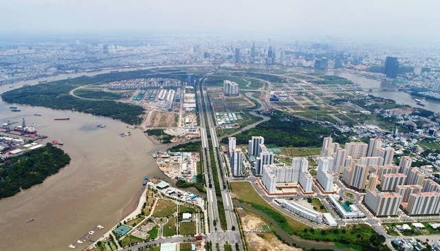 Một góc Khu đô thị mới Thủ Thiêm hiện nay.