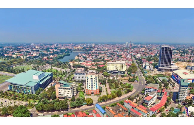 Một góc TP Vĩnh Yên.