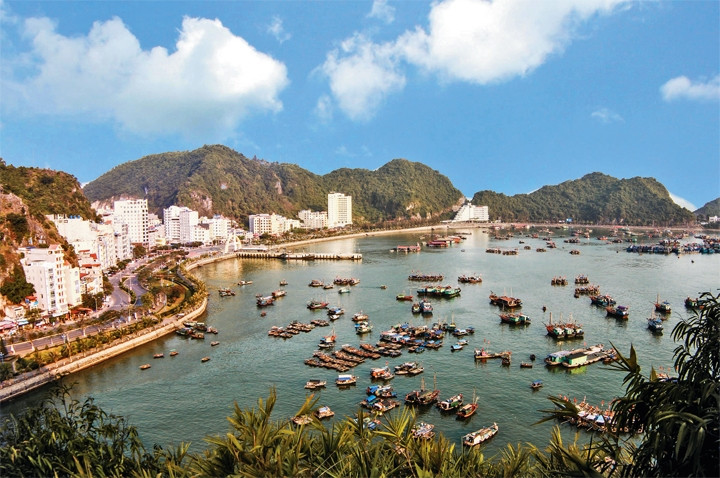 Một góc thị trấn Cát Bà.