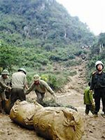 Sau vụ tấn công lực lượng chống
buôn lậu ngày 9-3, trên núi cao đám buôn lậu vẫn vô tư đứng nhìn các ngành chức năng b