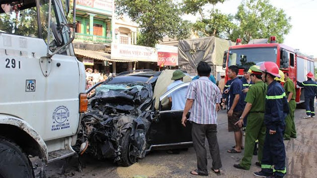 Hiện trường vụ tai nạn.