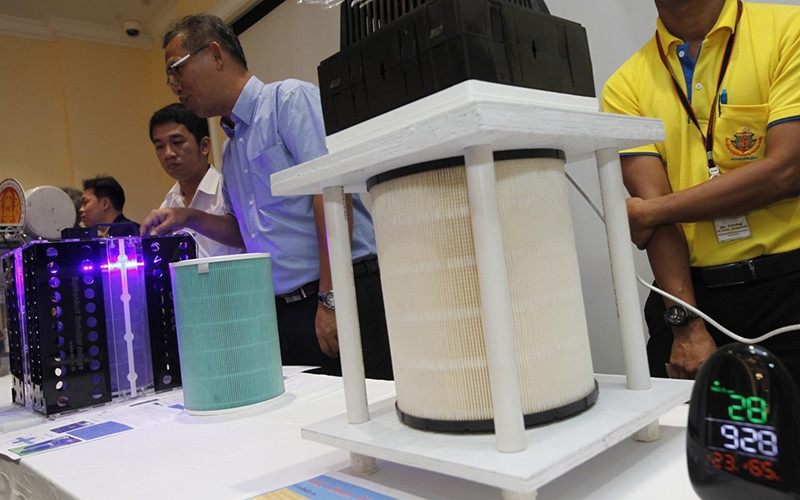 Các mẫu máy lọc không khí giá rẻ sẽ được trang bị cho trường học ở Bangkok. (Ảnh: Bangkok Post)