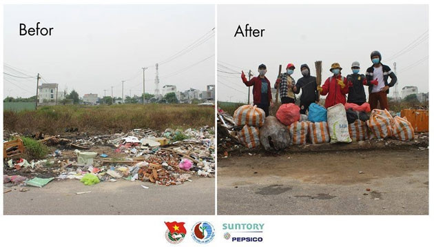 Phong trào dọn rác "Before and After" lan rộng khắp mọi nơi. Ảnh: BTC cuộc thi ảnh Thách thức để thay đổi.