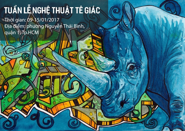 Nghệ thuật graffiti mang thông điệp bảo vệ tê giác
