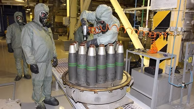 Một cơ sở tiêu hủy vũ khí hóa học của Nga. Ảnh: REPORT.AZ