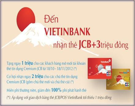 VietinBank khuyến mãi lớn từ thẻ tín dụng Cremium JCB