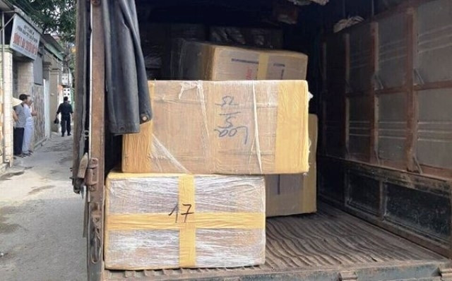 Xe tải BKS 37N-5194 chứa hơn 600kg ma túy đá.