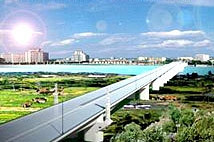 Phối cảnh cầu Thanh Trì<br>(ảnh: JBIC).