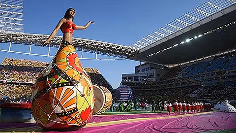 Một góc SVĐ Sao Paulo trong lễ khai mạc World Cup 2014 tối qua. (ảnh: Getty Image)