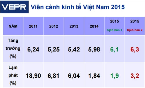 Hai kịch bản kinh tế Việt Nam cho năm 2015.