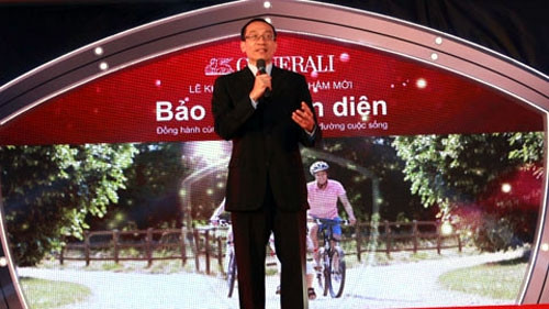 Tổng Giám đốc Generali Việt Nam Chung Bá Phương phát biểu khai trương sản phẩm mới.