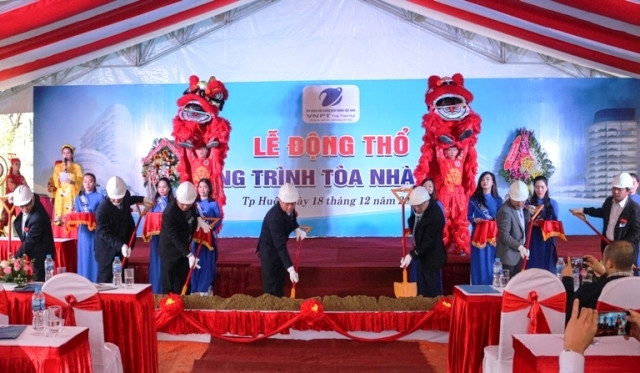 Chính thức khởi công công trình Tòa nhà VNPT Thừa Thiên - Huế tại số 4 đường Hà Nội (TP Huế).