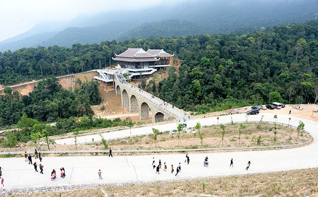 Ga cáp treo ở Khu du lịch tâm linh - sinh thái Tây Yên Tử. Ảnh: VIỆT HƯNG