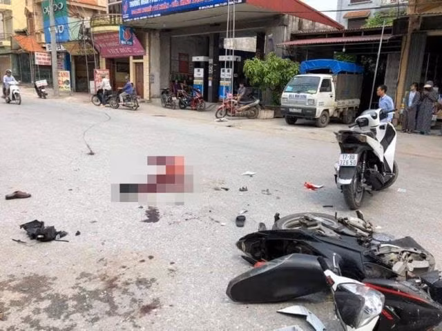 Hiện trường vụ tai nạn.