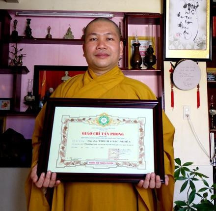 Trụ trì chùa Trường Sa Lớn được tấn phong hàng Giáo Phẩm Thượng tọa