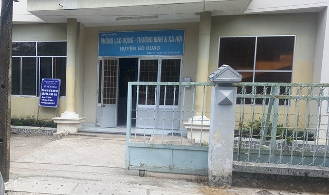 Phòng LĐ-TB-XH huyện Gò Quao, tỉnh Kiên Giang.