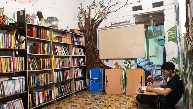 Không gian của D Free Book tại đường Lê Thanh Nghị.