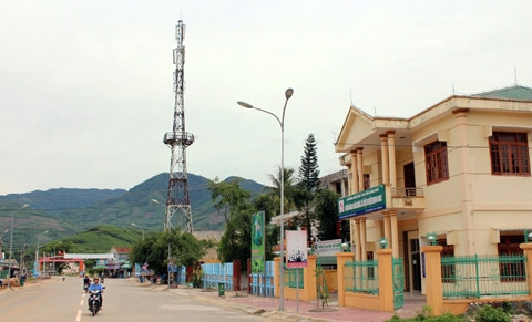 Một góc khu đô thị mới của huyện Minh Long, tỉnh Quảng Ngãi.