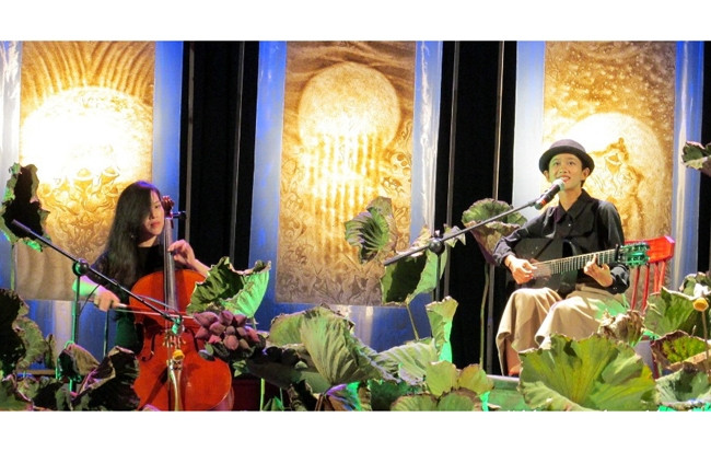 Biểu diễn nghệ thuật trong không gian Trúc chỉ.