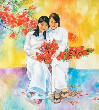 Bức Tuổi hồng của LA VIẾT SINH.