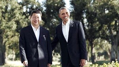 Tổng thống Mỹ B.Obama gặp Chủ tịch Tập Cận Bình tại Rancho Mirage, California ngày 7-6 (Ảnh: Reuters).