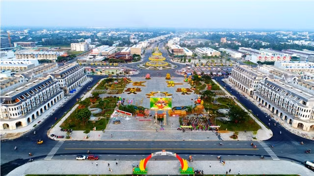 Đường hoa nhìn từ trên cao.