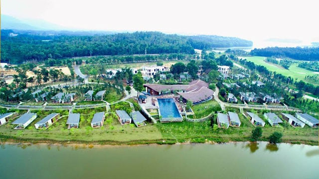 Khu biệt thự resort mới hoàn thành.