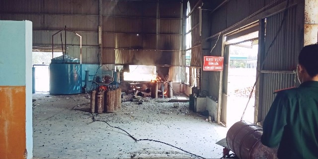 Hiện trường vụ nổ.