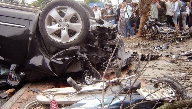 Hiện trường vụ tai nạn.