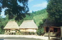 Nhà Moong của người Cơ-tu tại
"Làng về nguồn" thôn B Hồng xã
Sông Kôn, huyện Đông Giang, Quảng Nam.