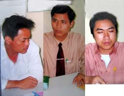 Từ trái qua: Chung, Hùng, Hội.