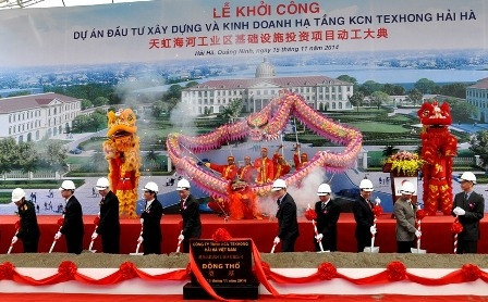 Khởi công xây dựng hạ tầng Khu công nghiệp Texhong Hải Hà
