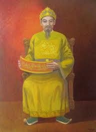 Tranh sơn dầu Hoàng đế Hồ Quý Ly.