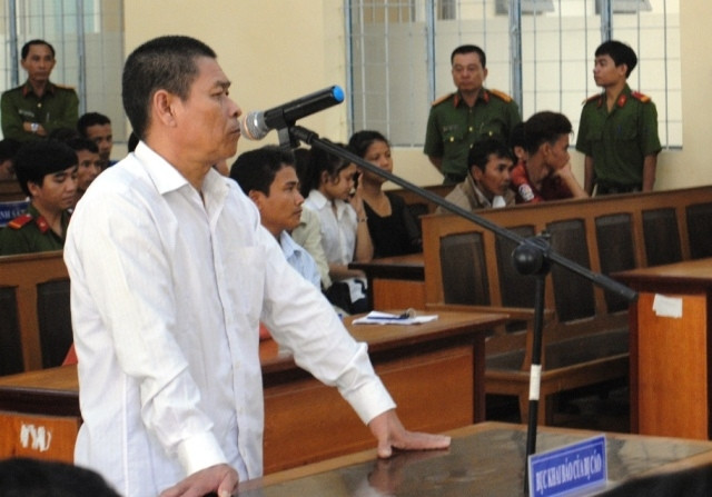 Bị cáo Hữu Bê tại phiên xét xử sơ thẩm, sáng 18-1.