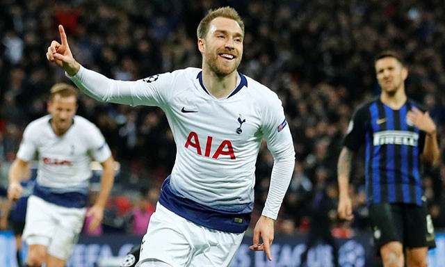  Eriksen ghi bàn duy nhất giúp Tottenham thắng Inter 1-0.