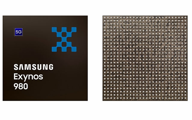 Samsung Exynos 980 tích hợp mạng 5G. Ảnh: Samsung