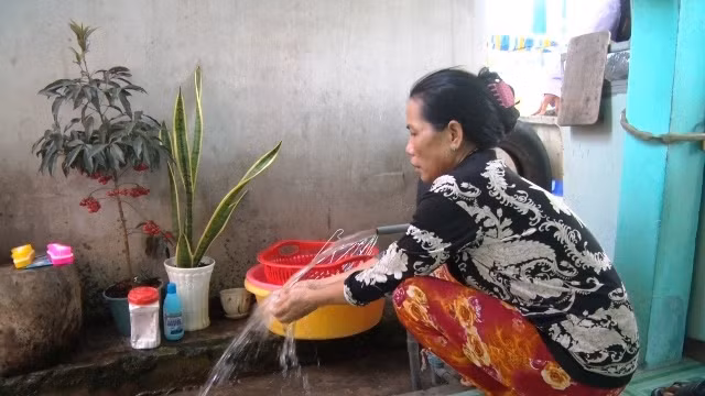 Người dân đã có nước sạch sử dụng trở lại.