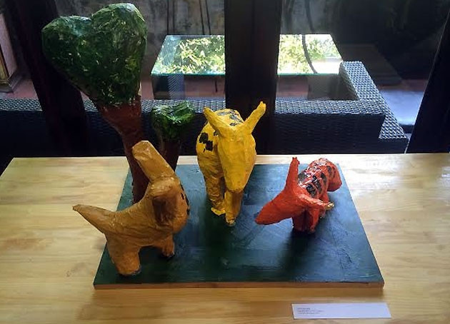 Tác phẩm "Vườn thú” của cháu Phạm Bình Minh.